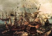 VROOM, Hendrick Cornelisz. Battle of Gibraltar qe oil painting picture wholesale